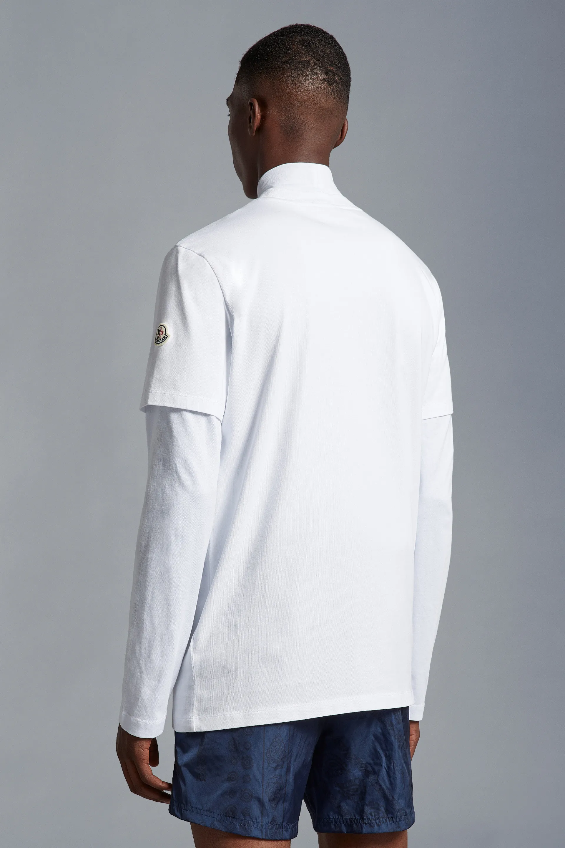 MONCLER  |Crew Neck Street Style Short Sleeves Logo