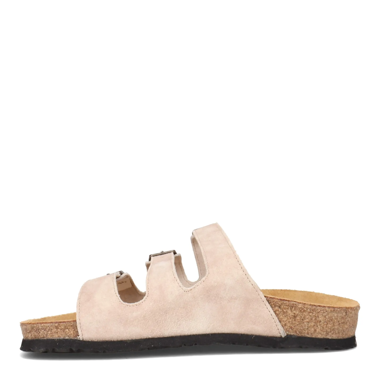 Naot Womens Austin Three Strap Sandal- Sand Stone Suede