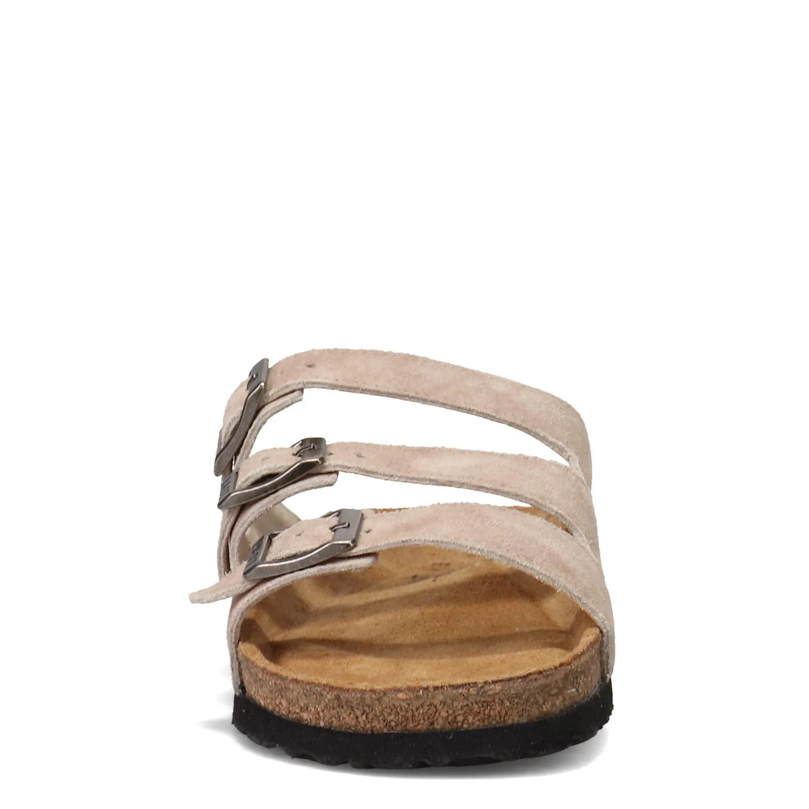 Naot Womens Austin Three Strap Sandal- Sand Stone Suede