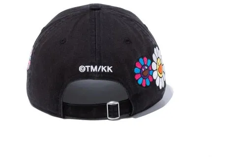 New Era x Takashi Murakami Flower Allover Cloth Strap 9Thirty Hat Black