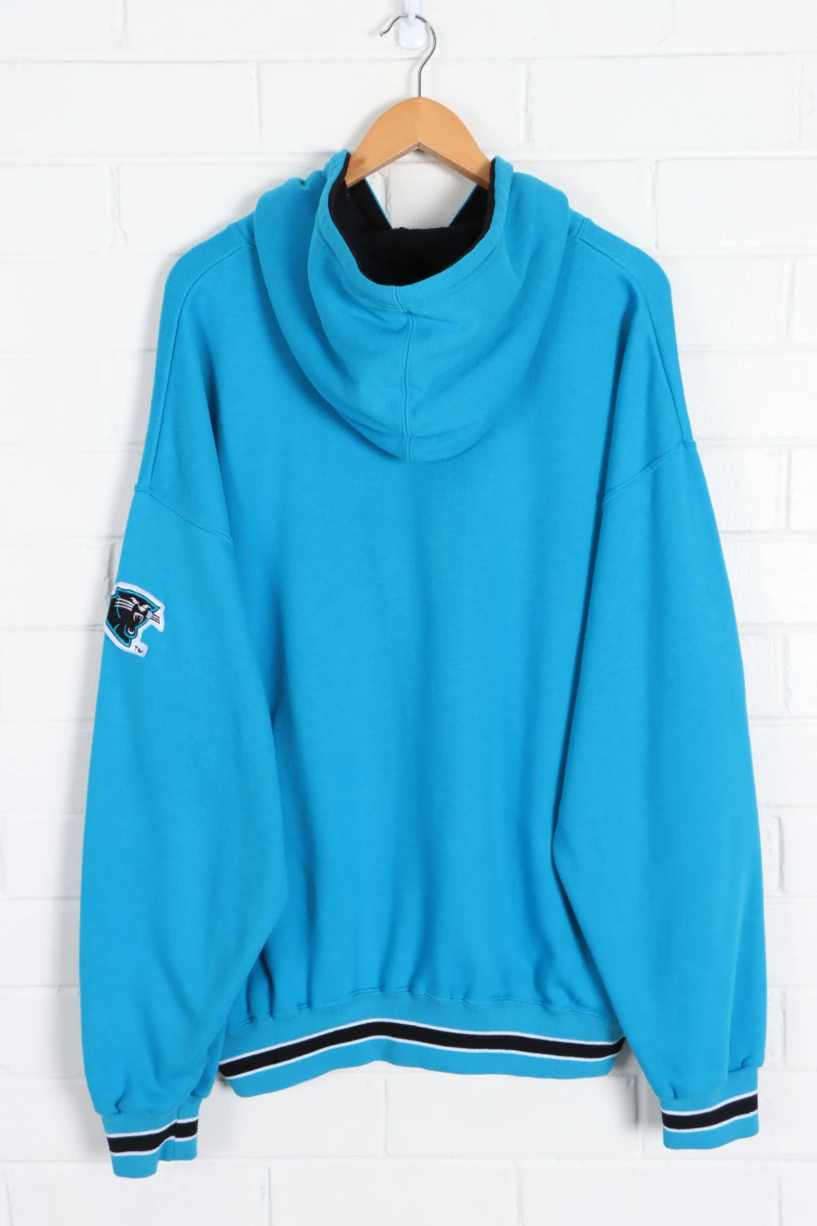 NFL Carolina Panthers Felt Spell Out STARTER Hoodie (XL)