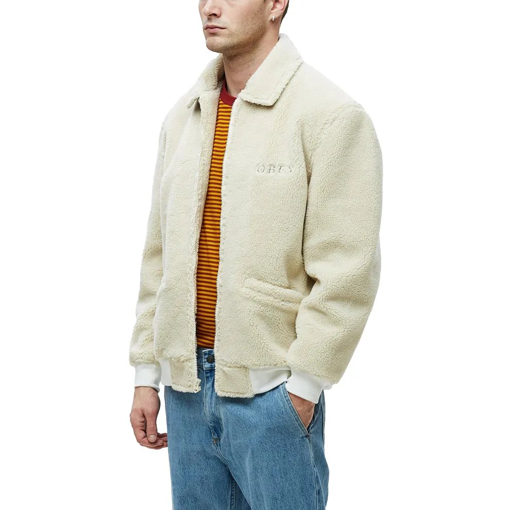 OBEY CABOOSE SHERPA JACKET // NATURAL