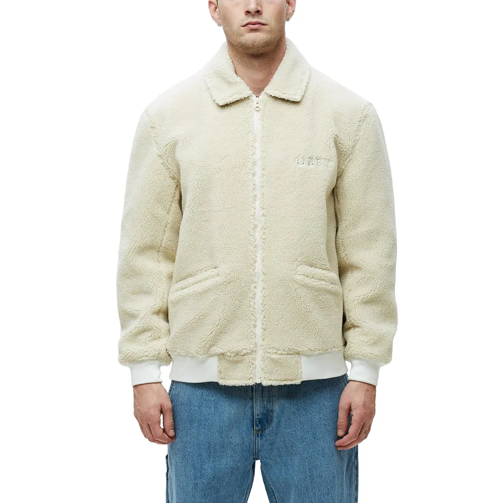 OBEY CABOOSE SHERPA JACKET // NATURAL