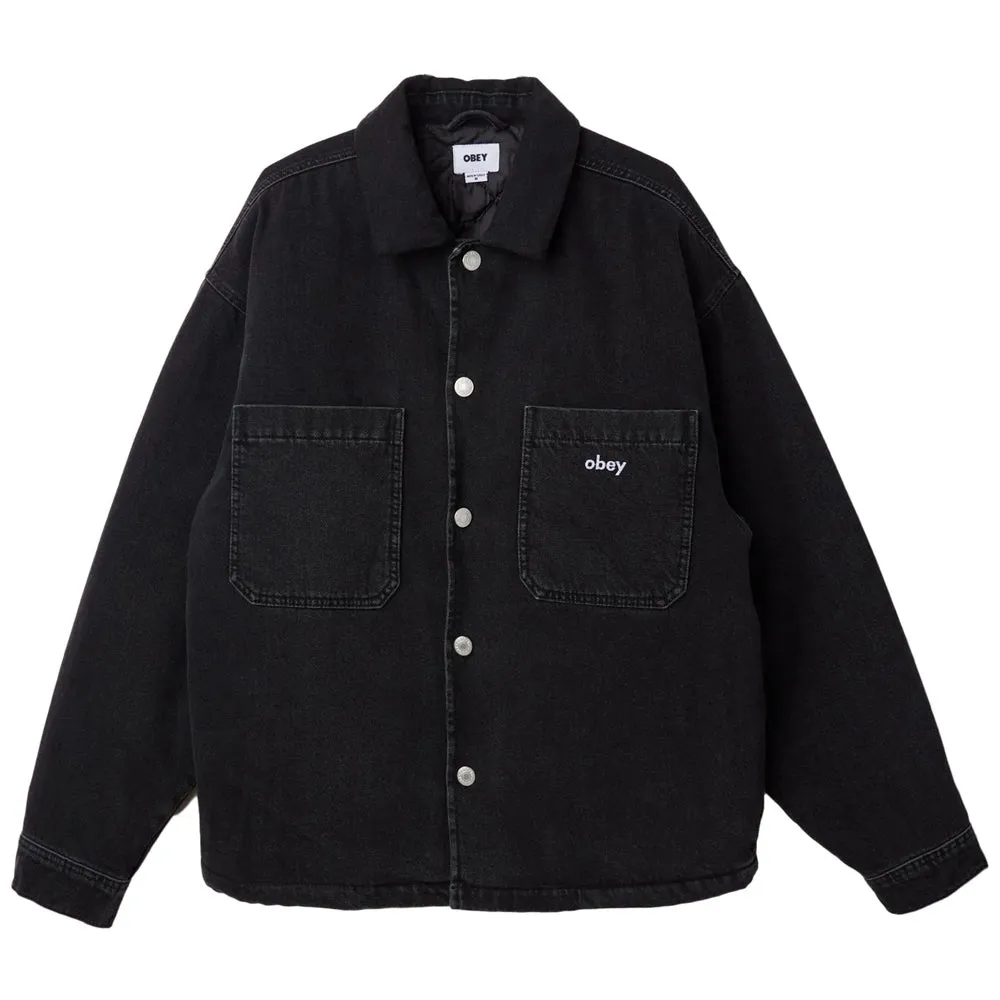 OBEY PAINTERS DENIM JACKET // FADED BLACK