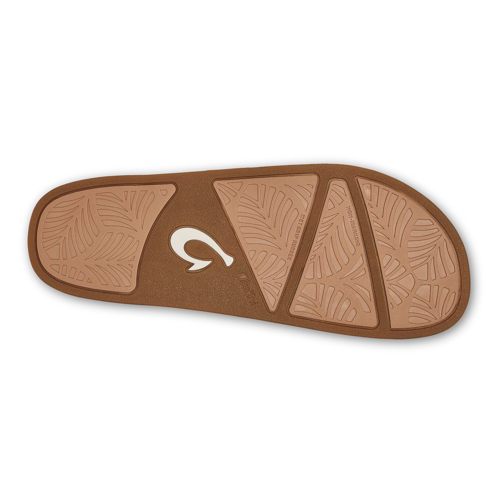 Olukai Womens Kipea Olu Leather Slide Sandal- Sahara Leather