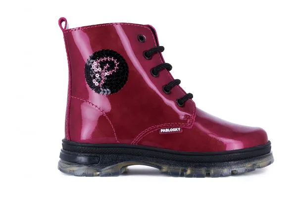 Pablosky Magenta Patent Boot