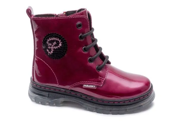 Pablosky Magenta Patent Boot