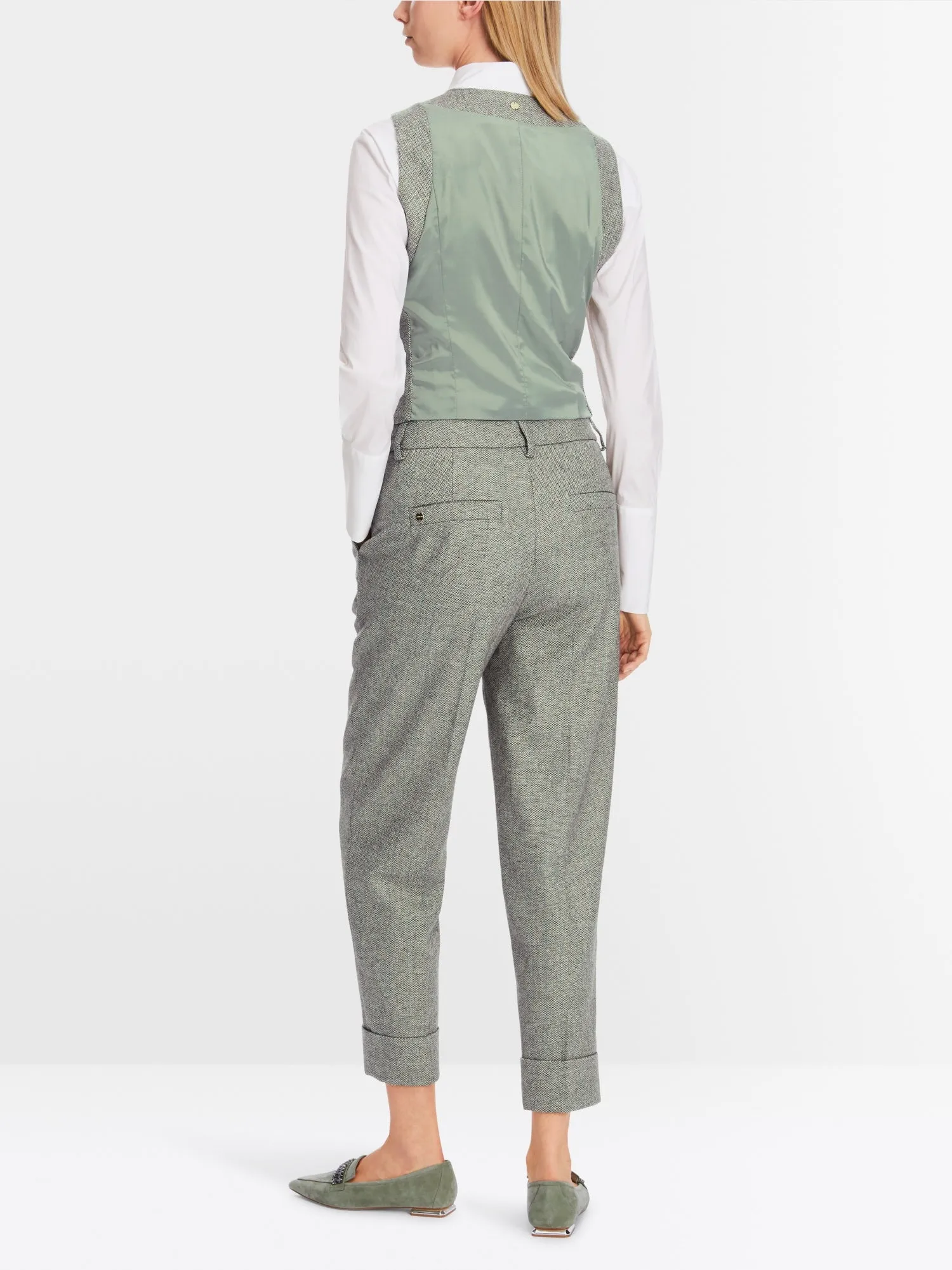 Pant - Avocado/White