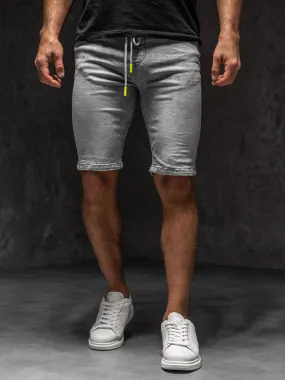 Pantaloncini in denim da uomo grigio Bolf TF235A1