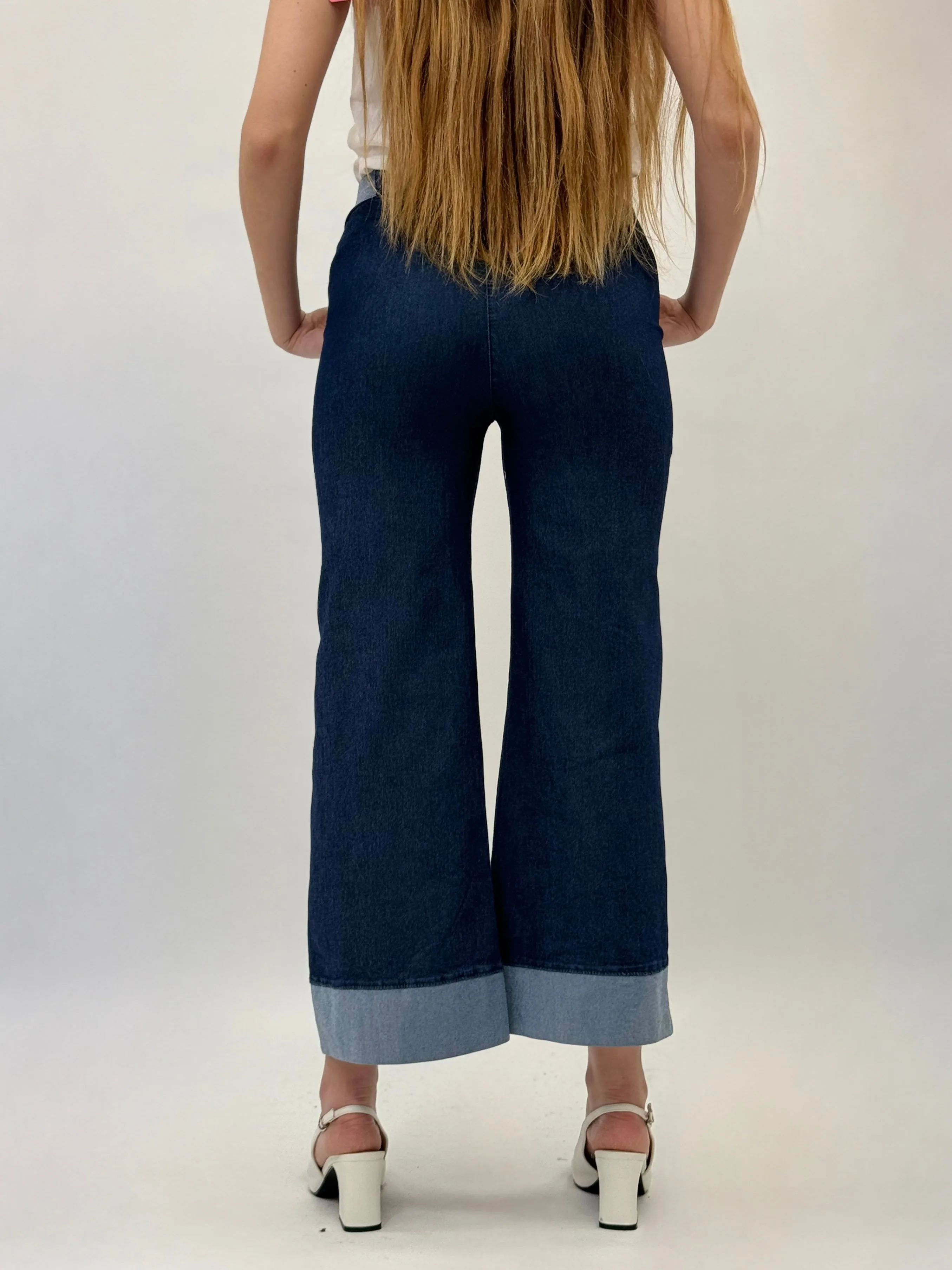 Pantaloni denim a palazzo Ivissa