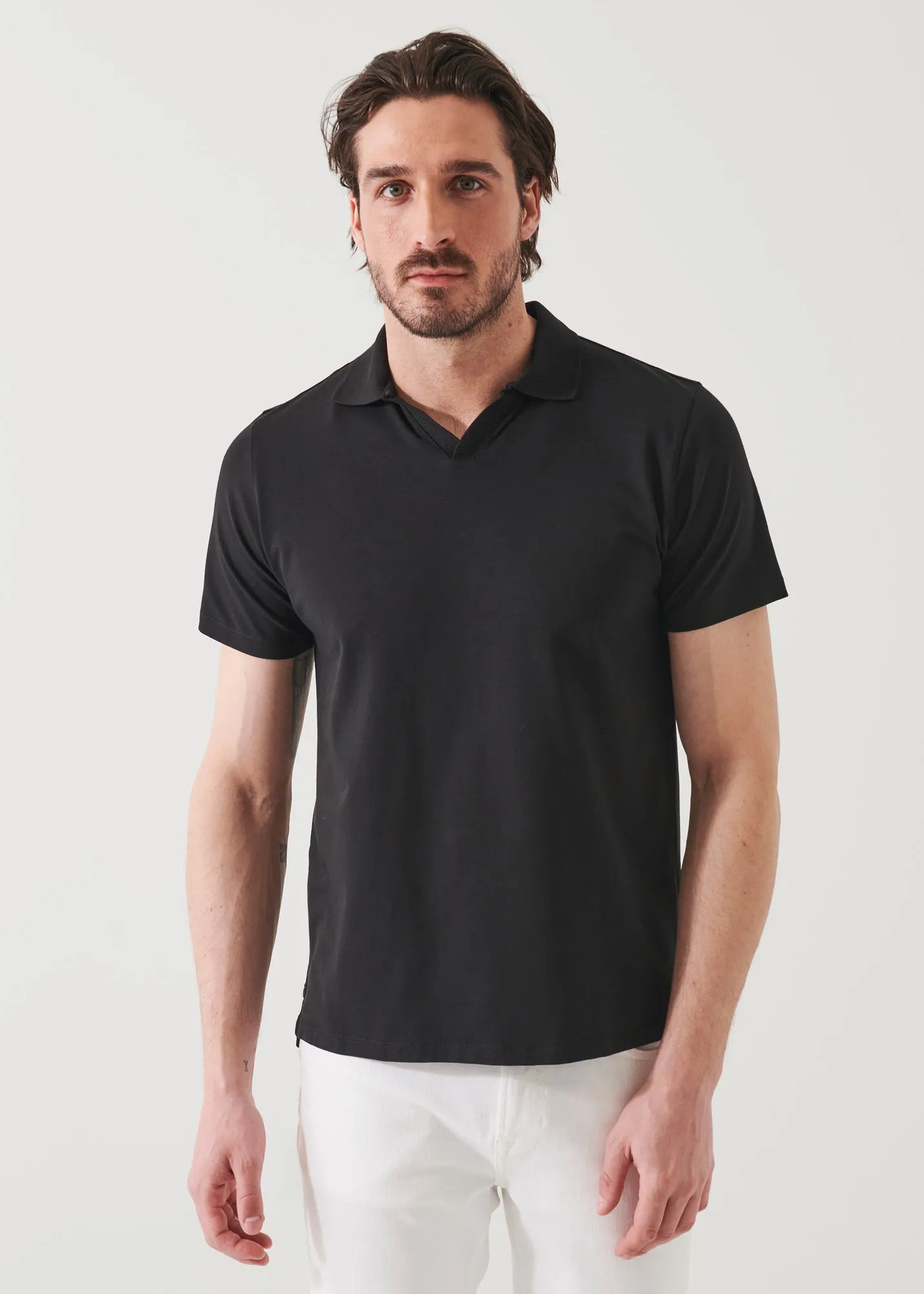 PIMA COTTON STRETCH OPEN POLO