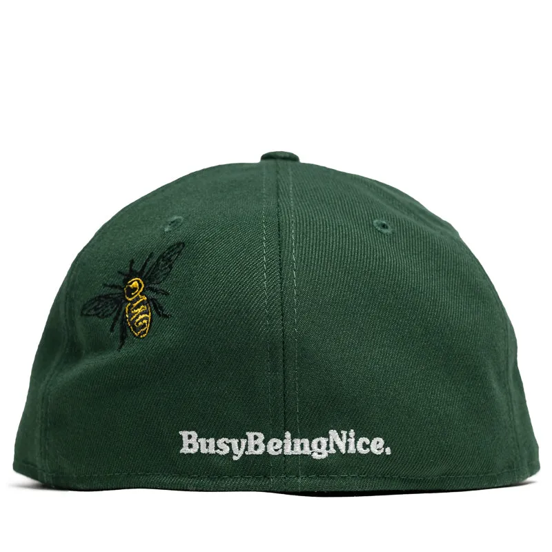 Politics x New Era Busy Being Nice 59FIFTY Fitted Hat - Green