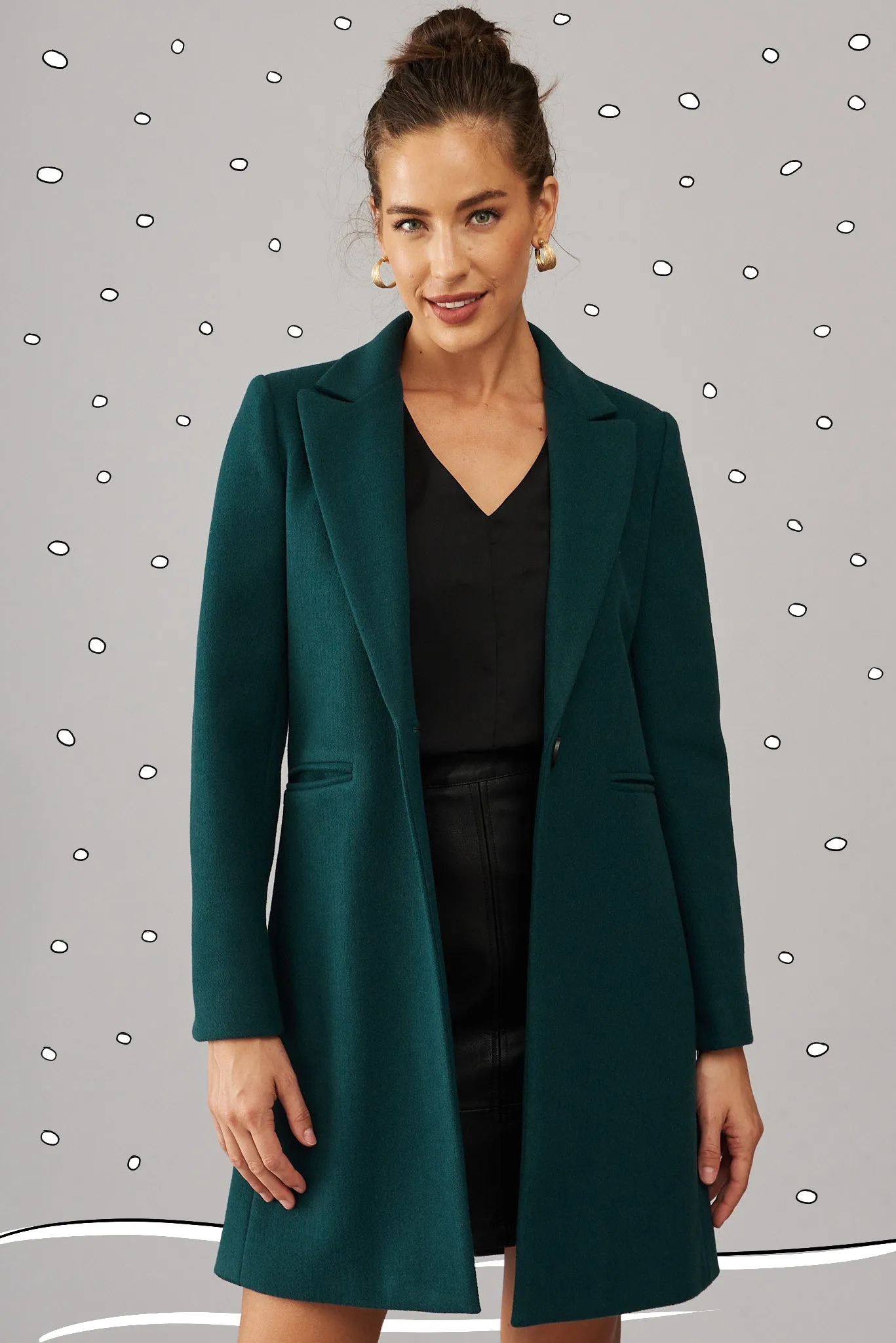 Prato Coat In Emerald