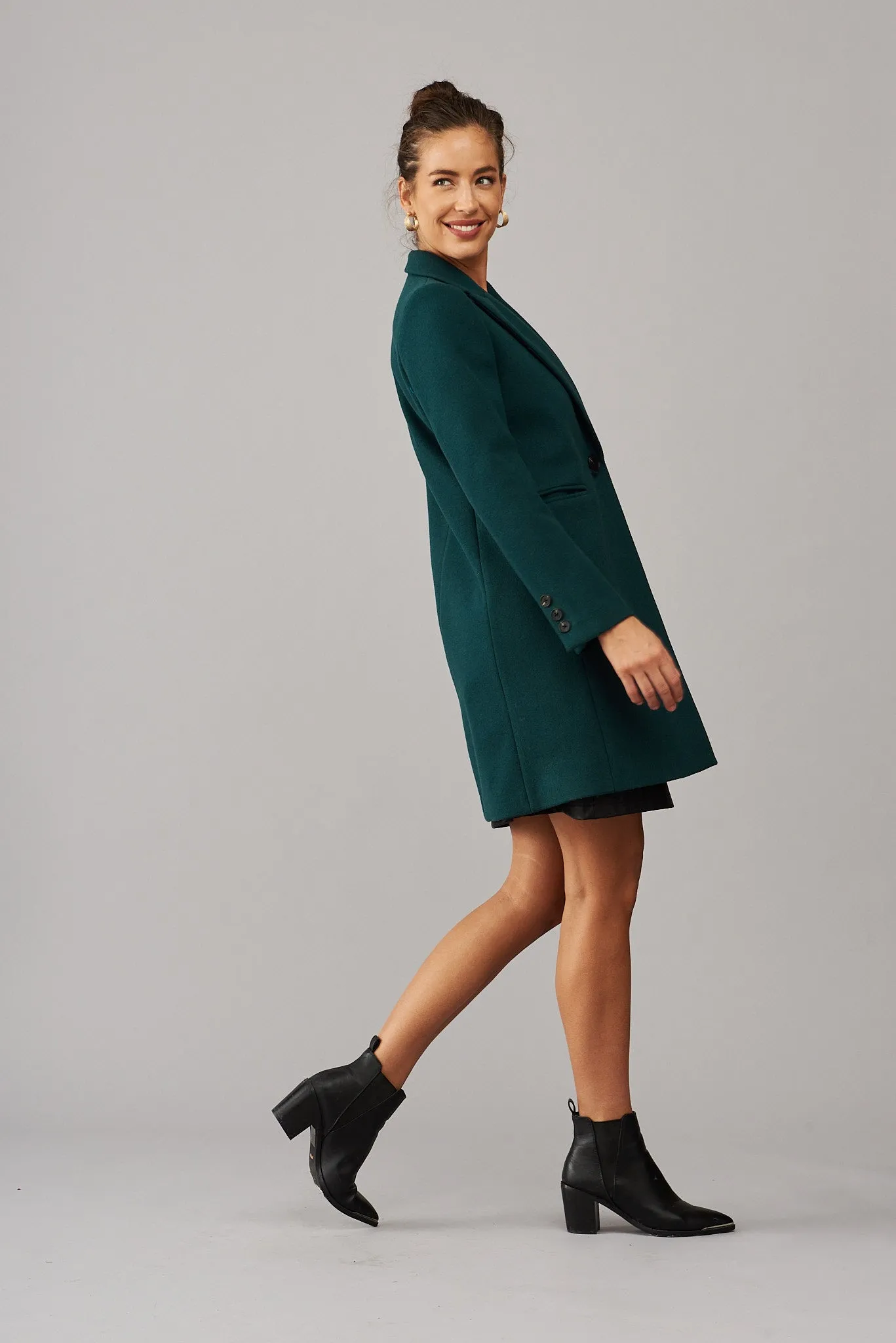 Prato Coat In Emerald