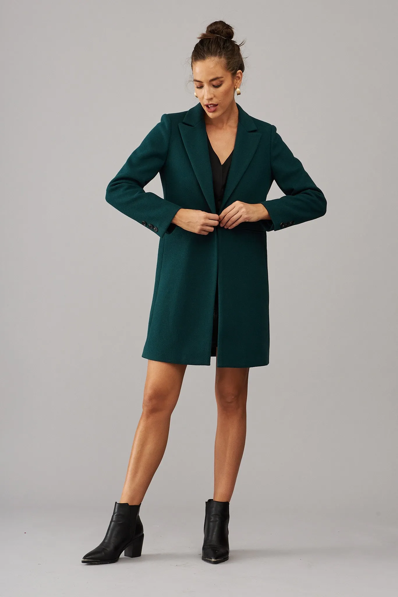 Prato Coat In Emerald