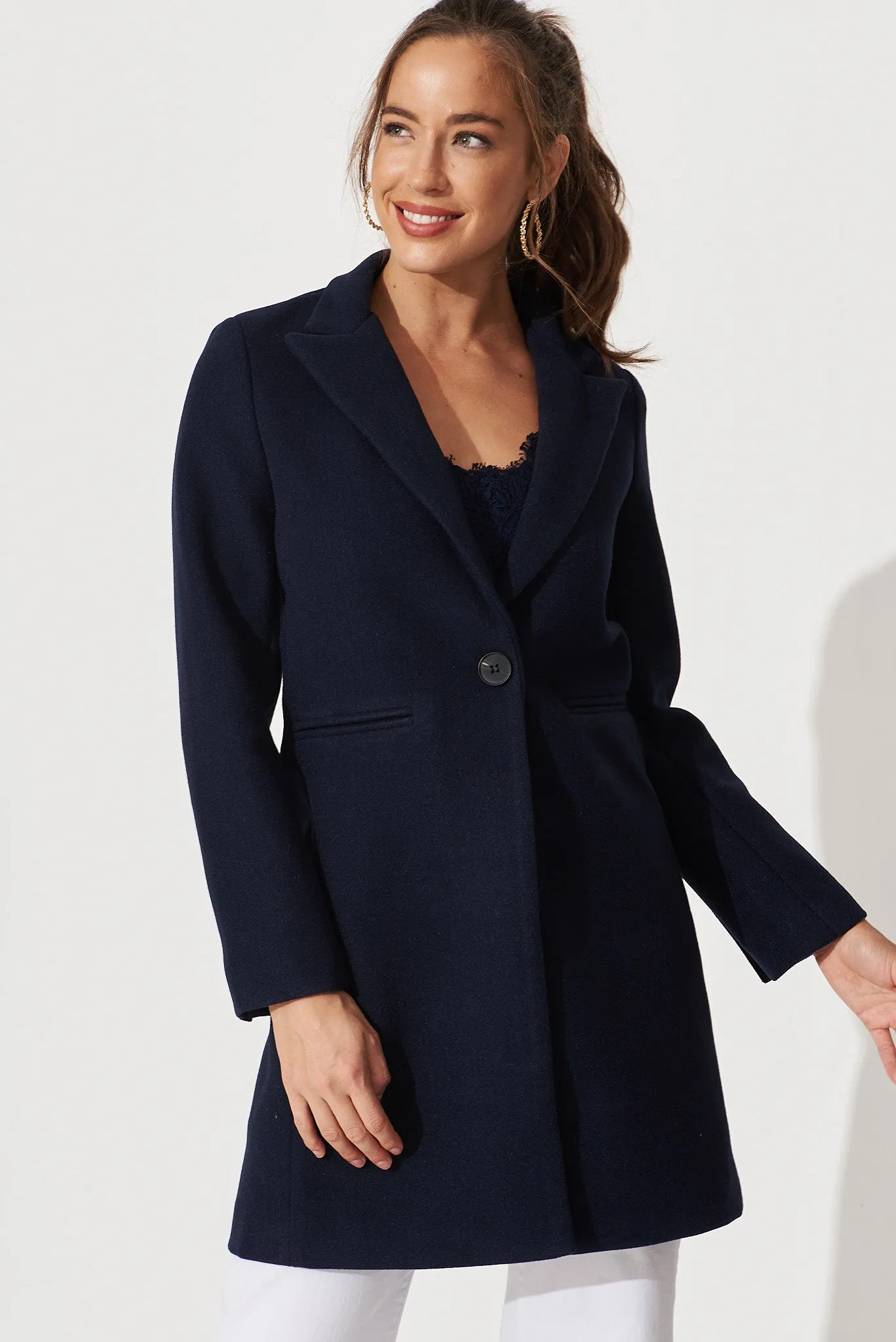 Prato Coat In Navy