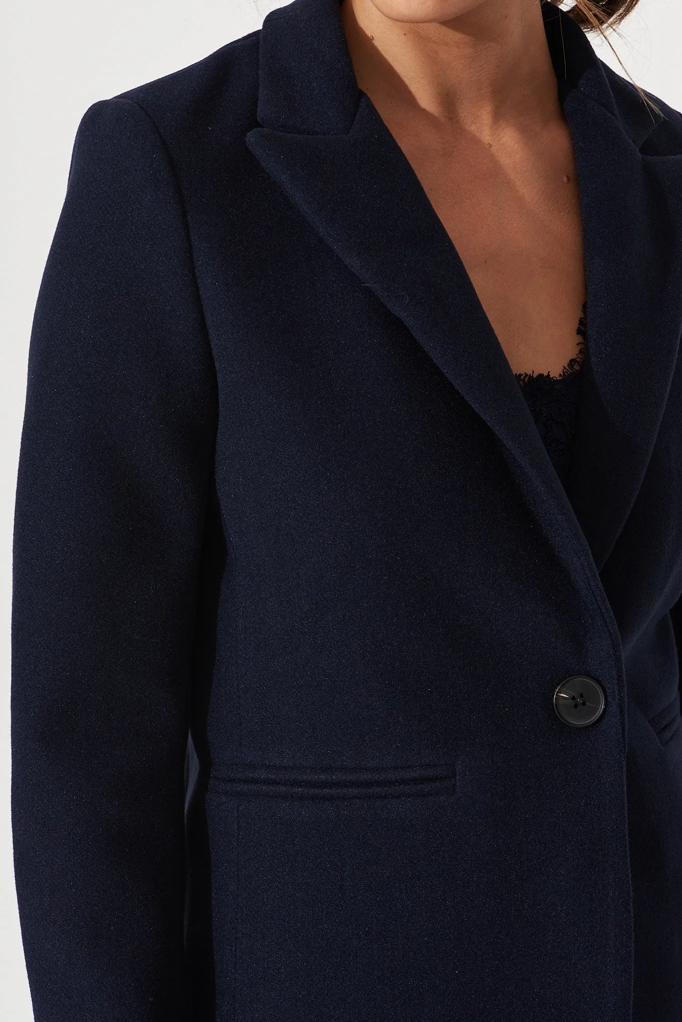 Prato Coat In Navy