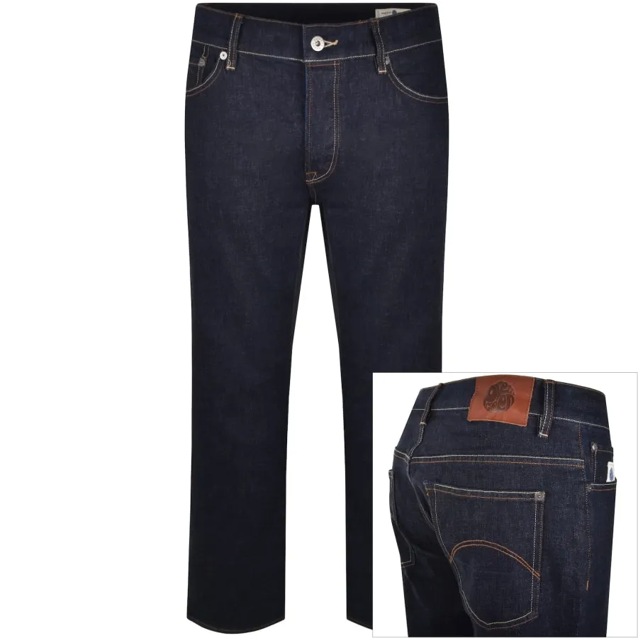 Pretty Green Burnage Jeans Dark Wash Navy