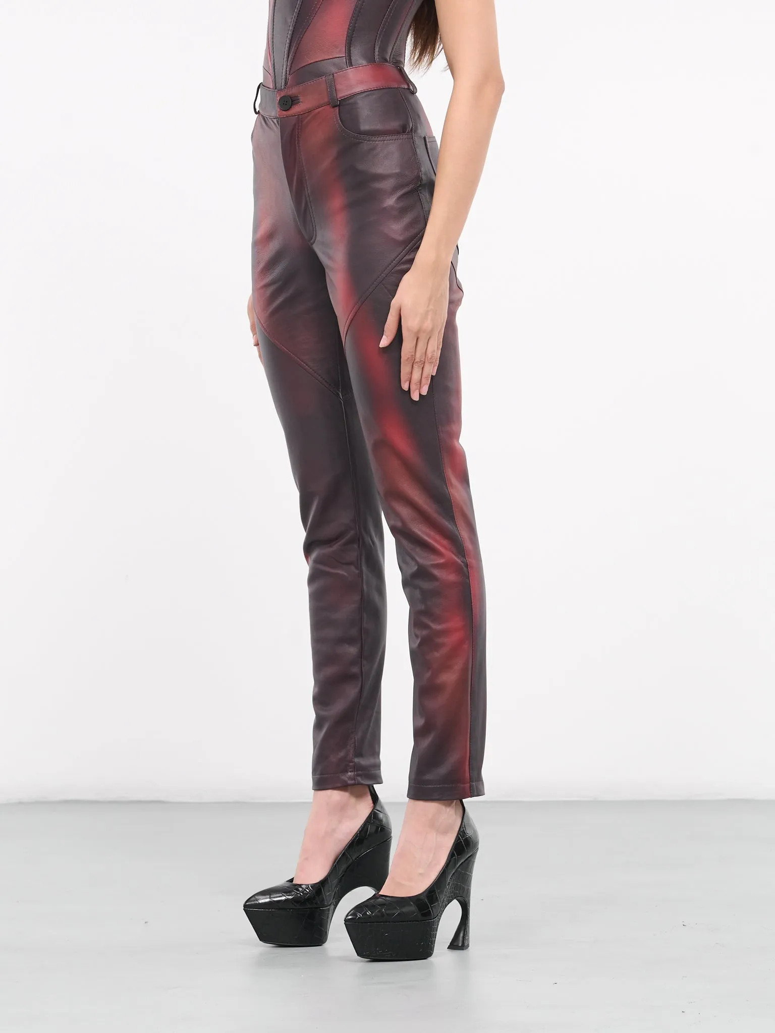 Printed Leather Pants (PANT-PRINT-03-DARK-PRINTED-PUR)