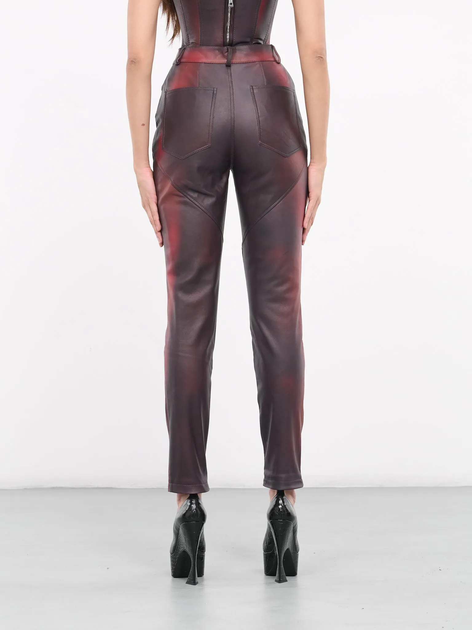 Printed Leather Pants (PANT-PRINT-03-DARK-PRINTED-PUR)