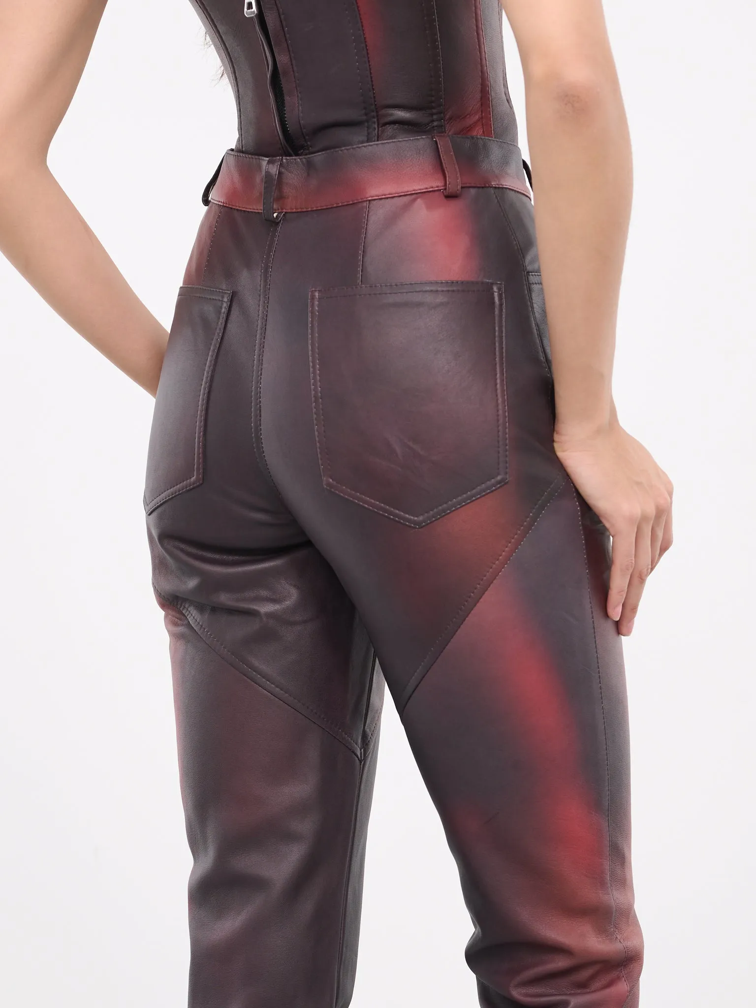 Printed Leather Pants (PANT-PRINT-03-DARK-PRINTED-PUR)