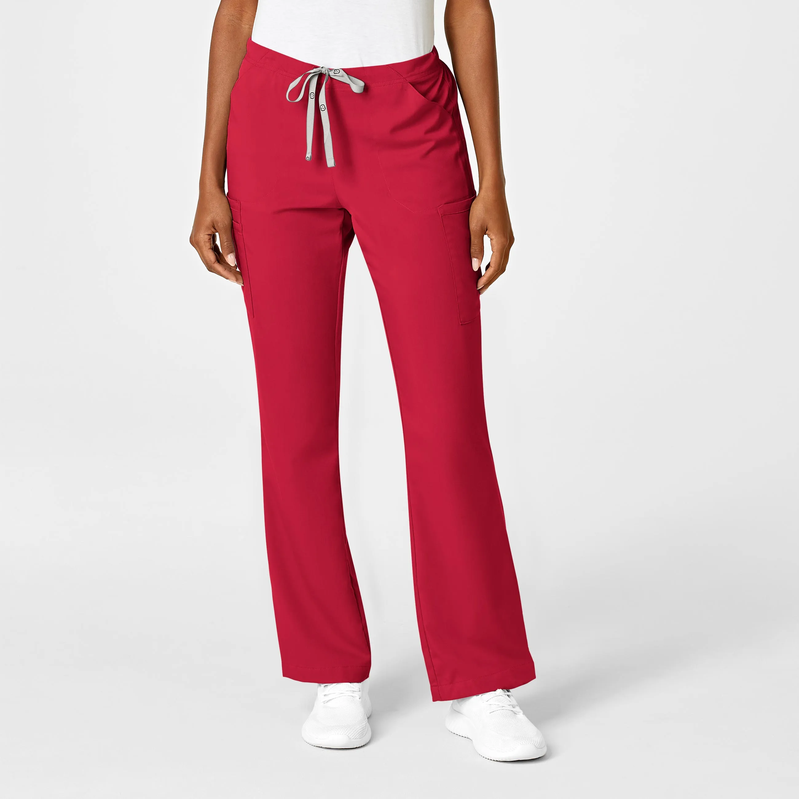 PRO Women's Moderate Flare Leg Scrub Pant - Red