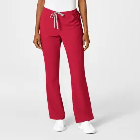 PRO Women's Moderate Flare Leg Scrub Pant - Red