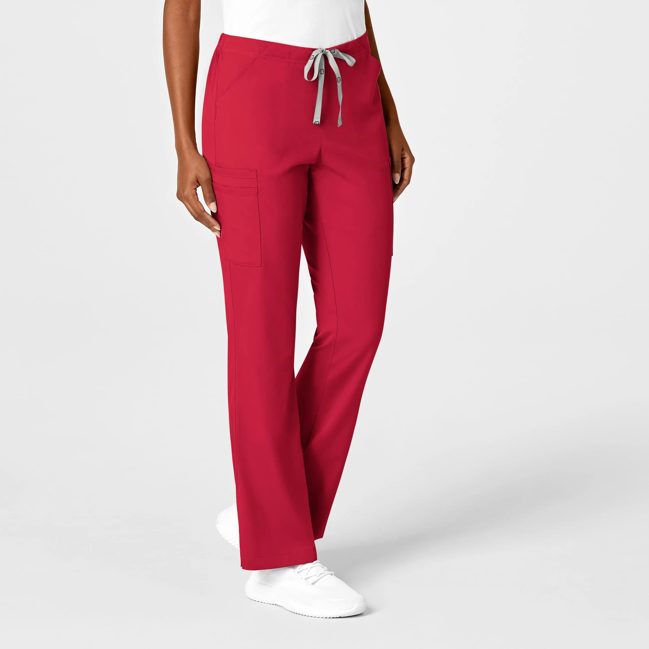 PRO Women's Moderate Flare Leg Scrub Pant - Red