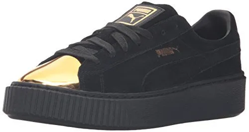 PUMA Women's Suede Platform Gold Fashion Sneaker-puma