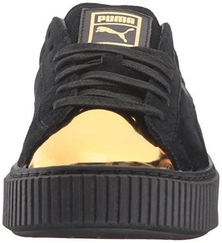 PUMA Women's Suede Platform Gold Fashion Sneaker-puma