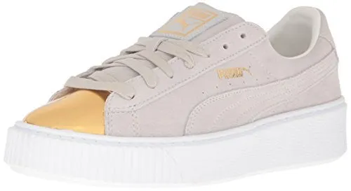 PUMA Women's Suede Platform Gold Fashion Sneaker-puma