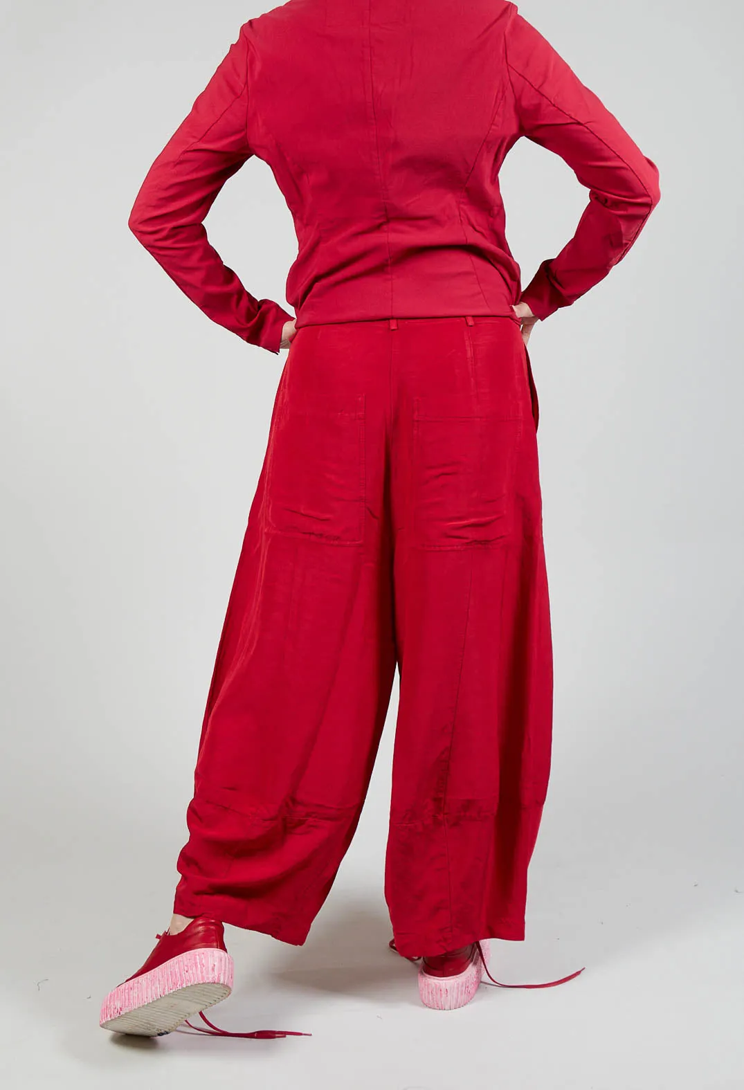 Relaxed Fit Balloon Trousers in Chili