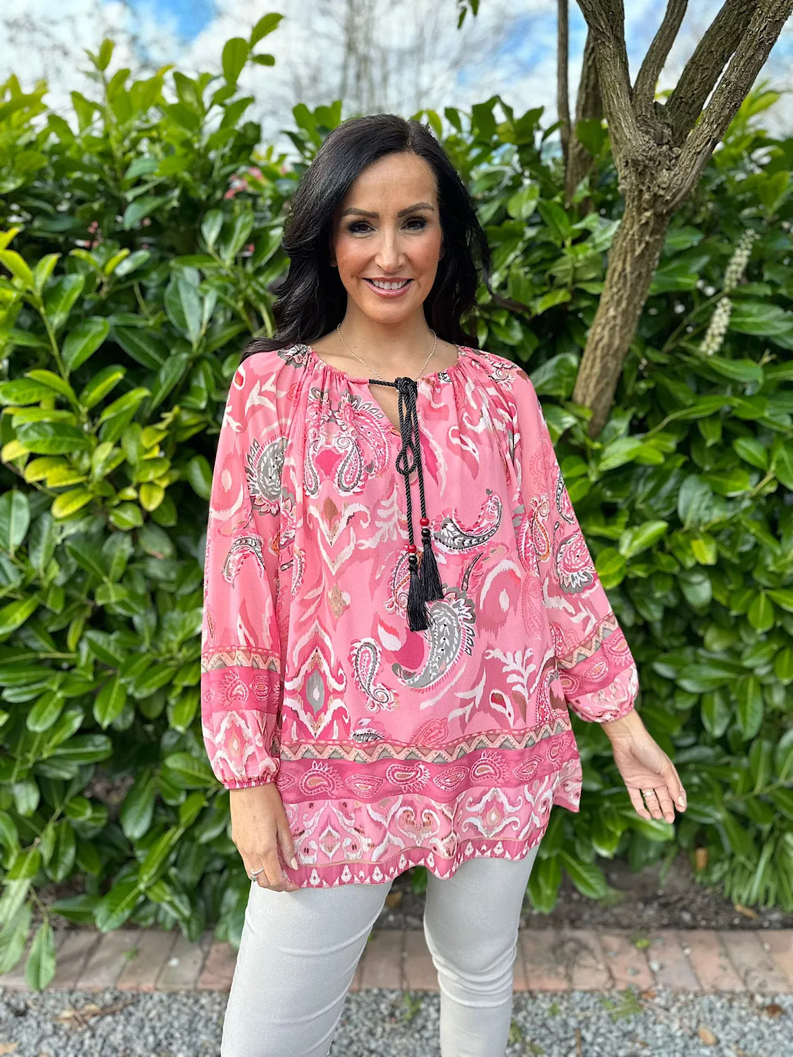 Rose Layered Paisley Print Blouse Ashleigh