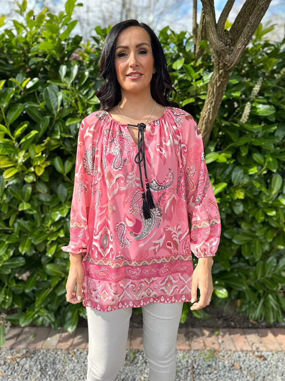 Rose Layered Paisley Print Blouse Ashleigh