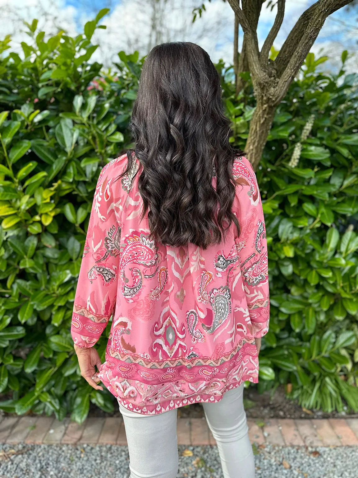 Rose Layered Paisley Print Blouse Ashleigh