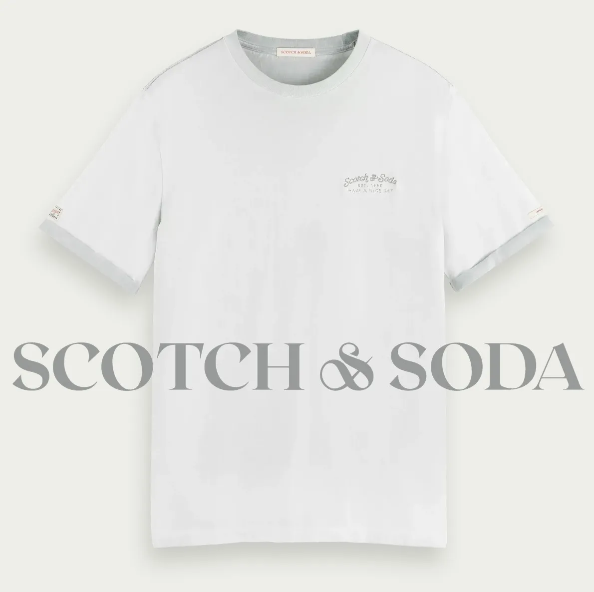 Scotch & Soda  |Short Sleeves Logo Surf Style T-Shirts