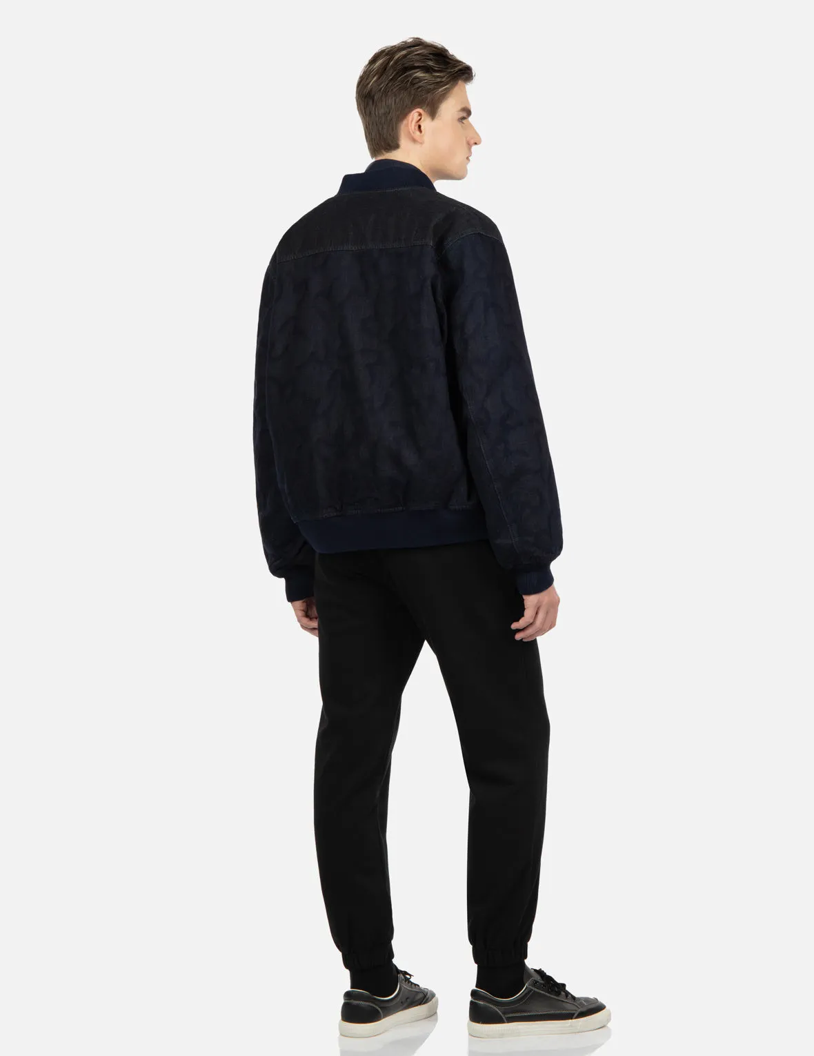 Seagull Jacquard Panelled Bomber Jacket