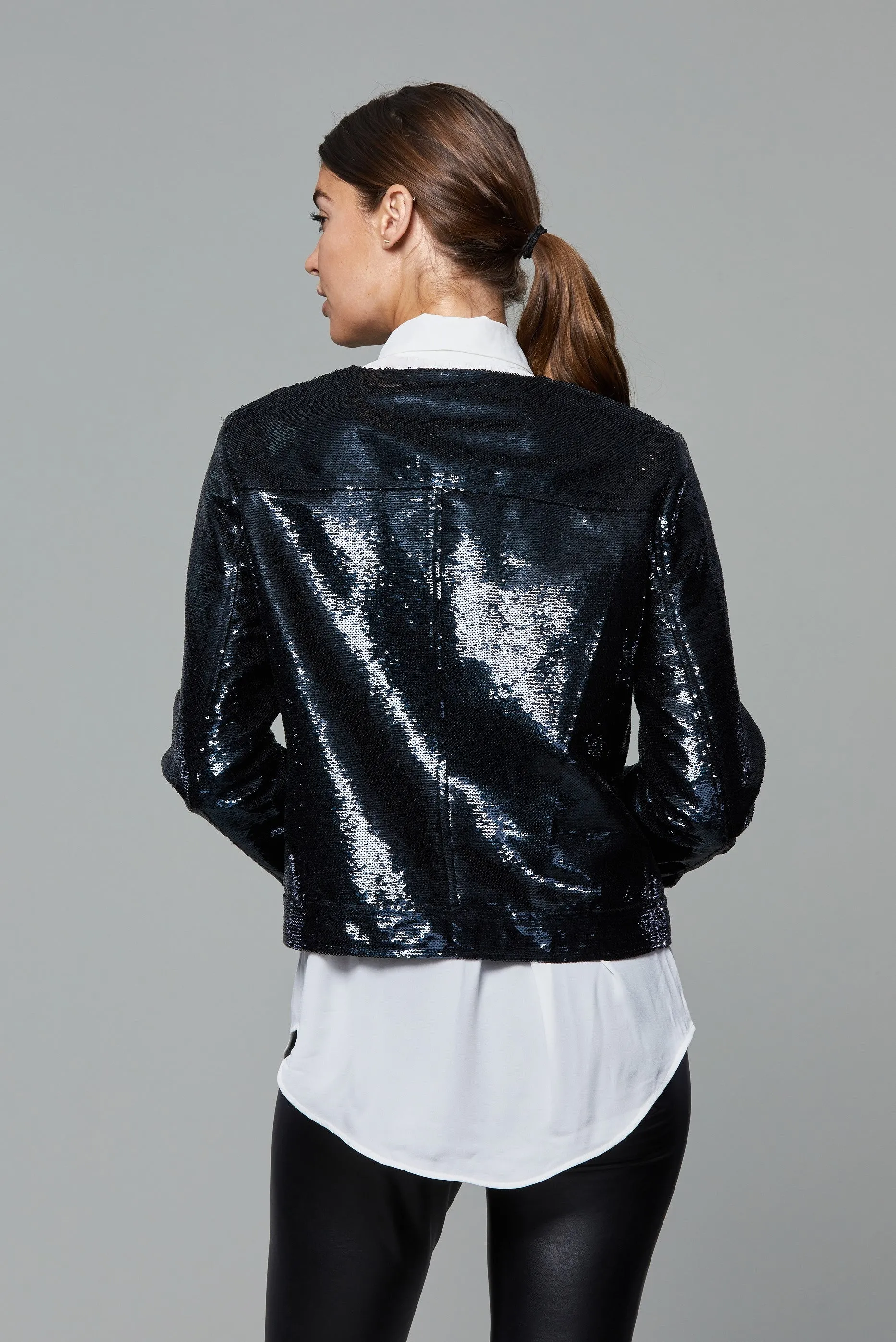 Sequin Denim Jacket