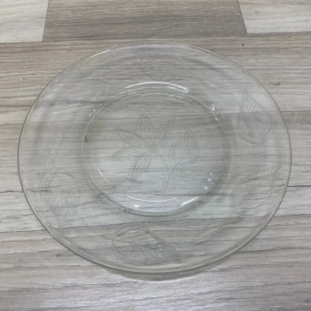 Set of 8 Clear Round Glass Dishes and Wine Glasses