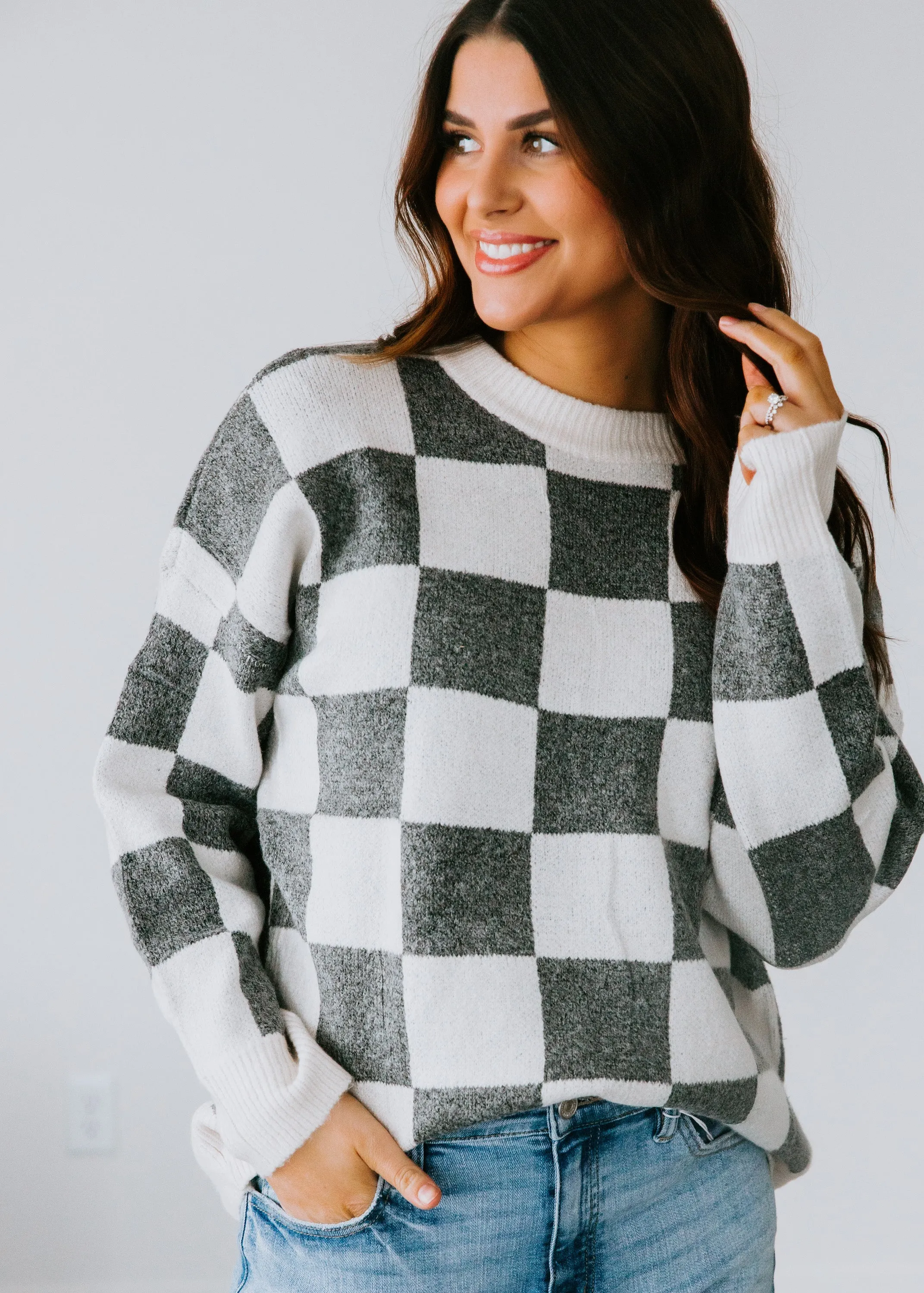 Sevyn Checkered Sweater