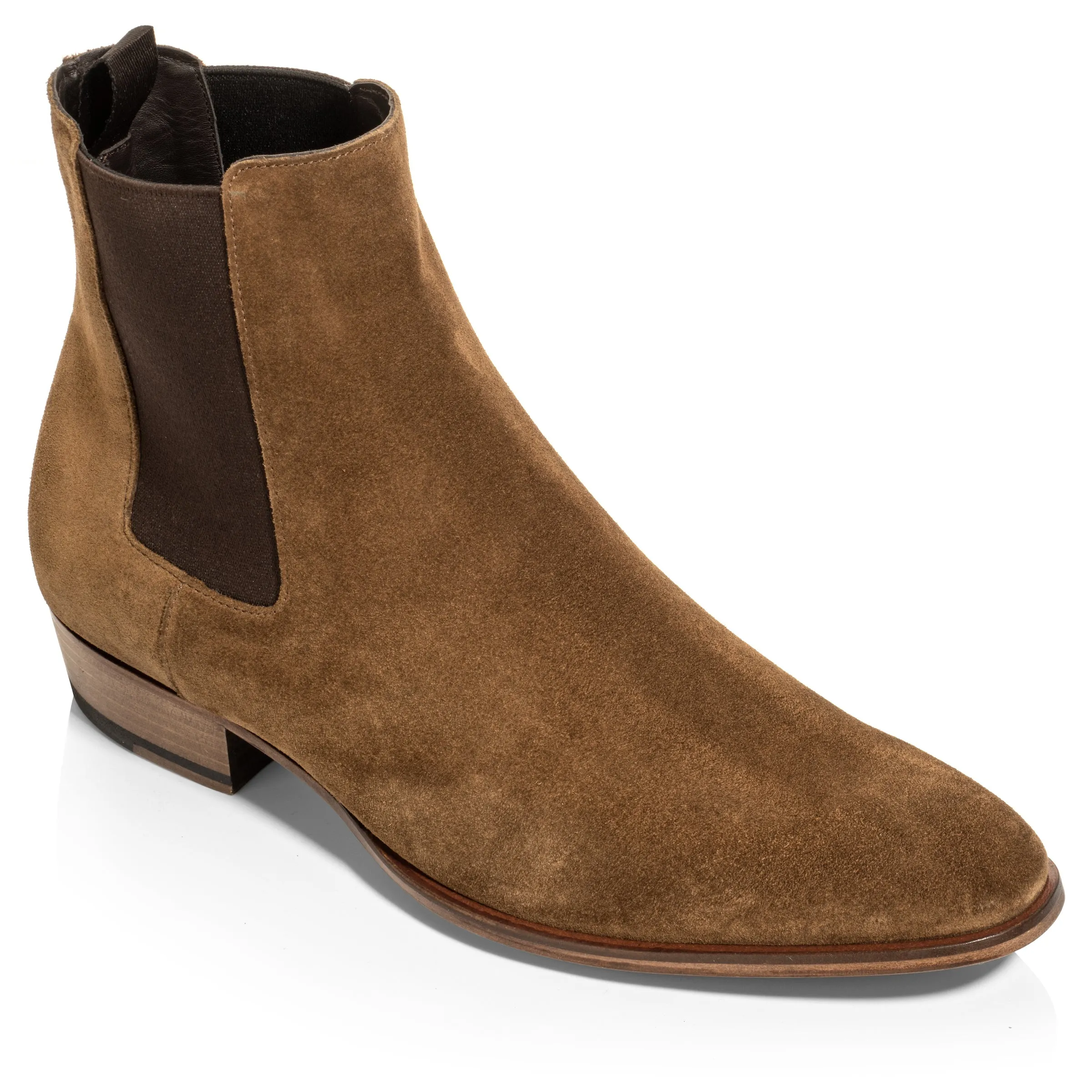 Shawn Mid Brown Suede Chelsea Boot