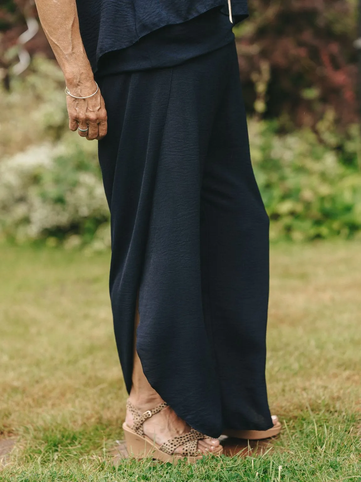 Side Split Wide Leg Trousers Sofia