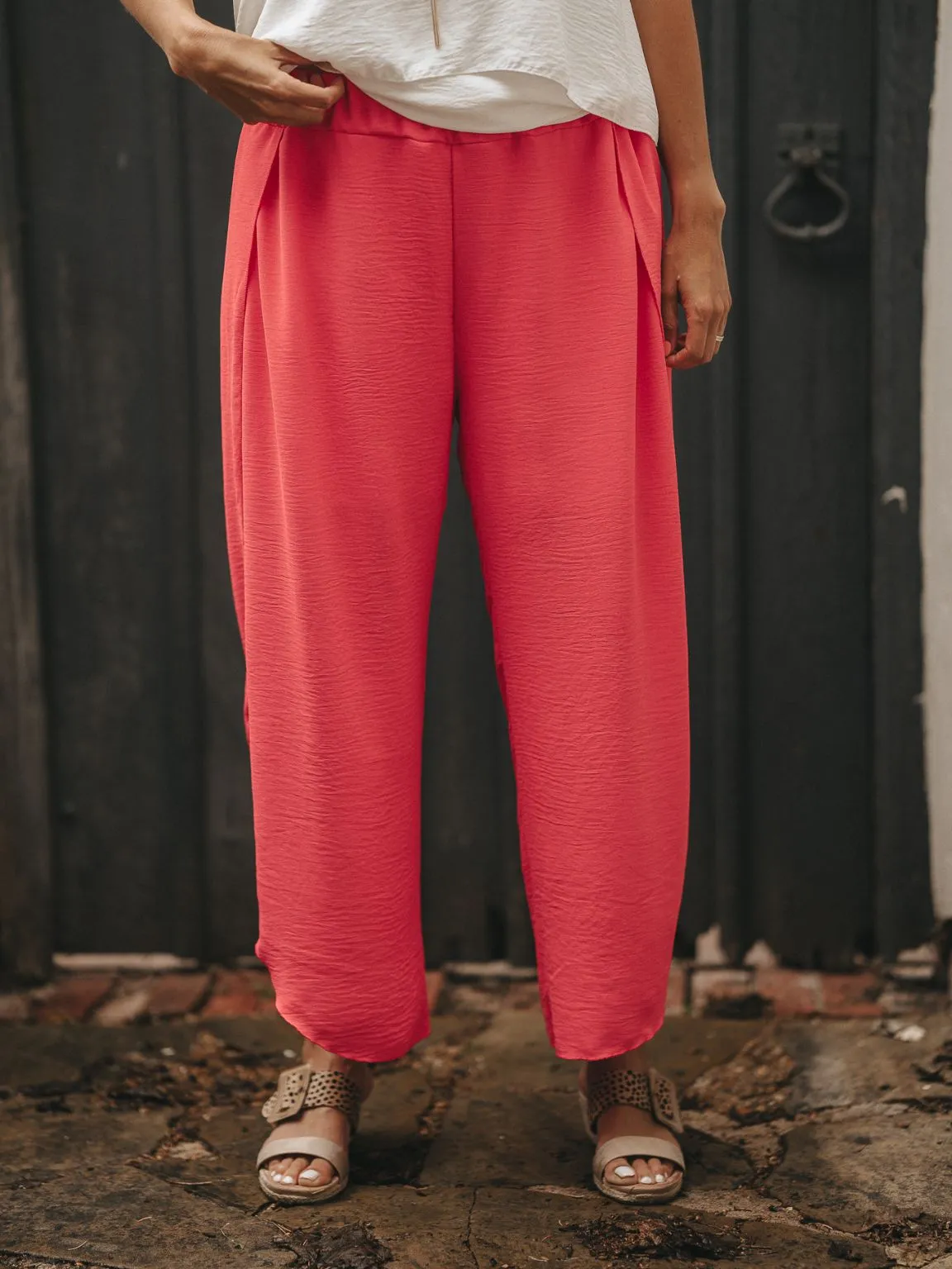 Side Split Wide Leg Trousers Sofia