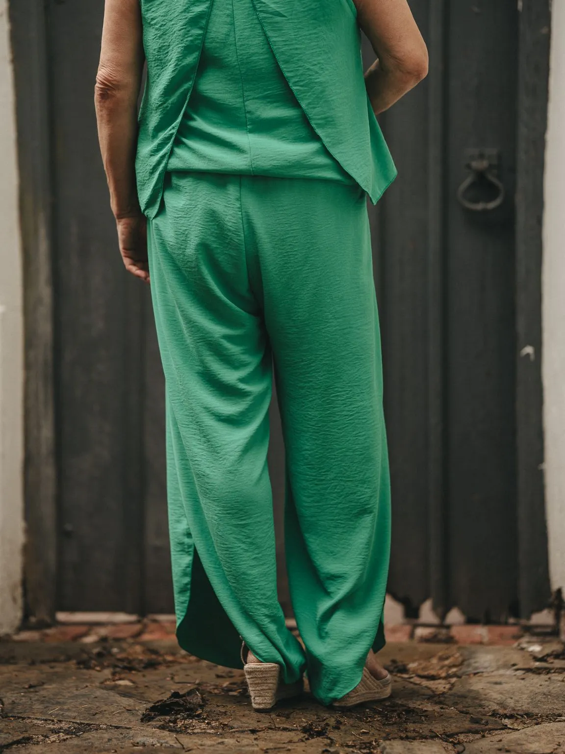 Side Split Wide Leg Trousers Sofia