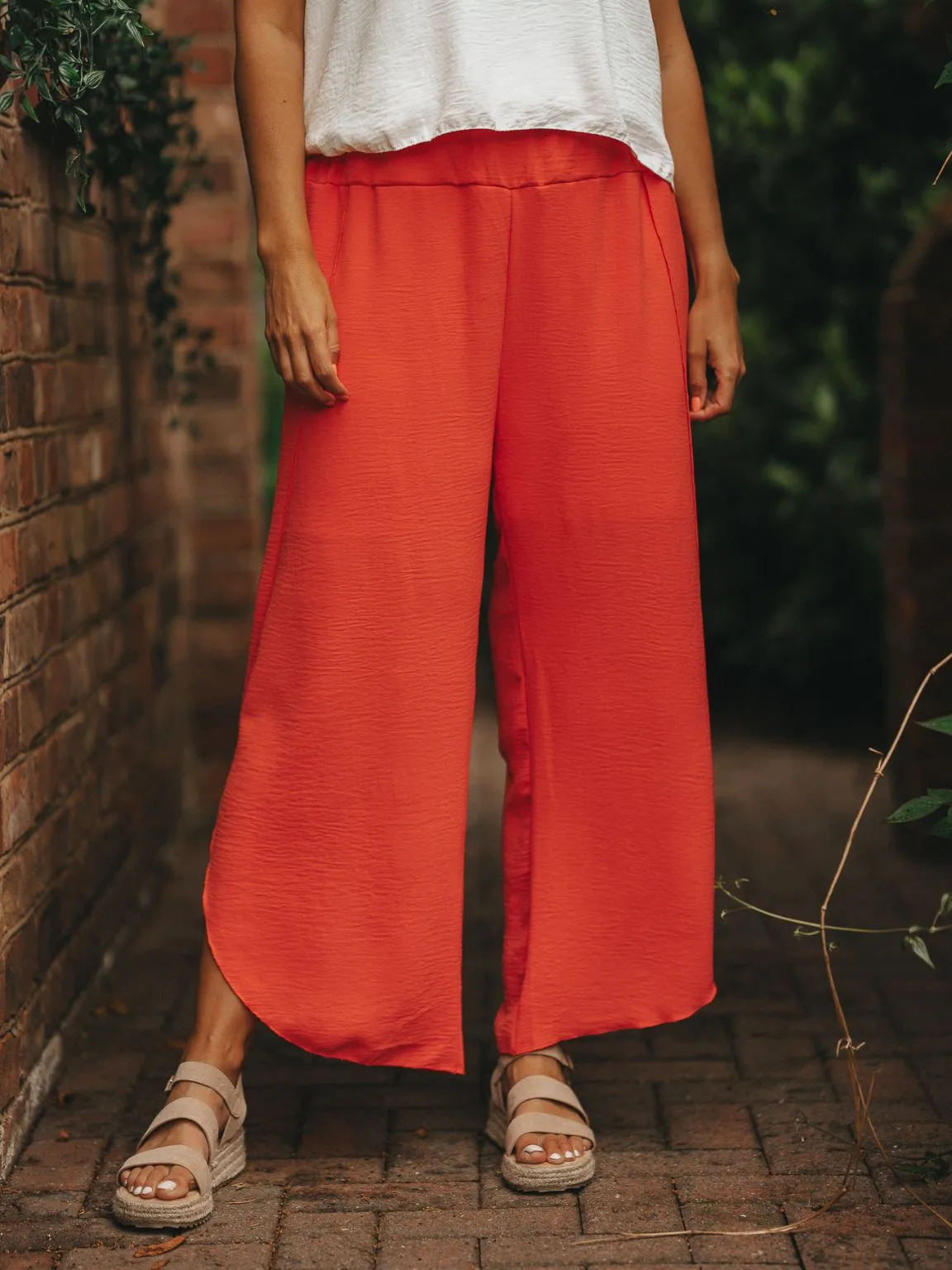 Side Split Wide Leg Trousers Sofia