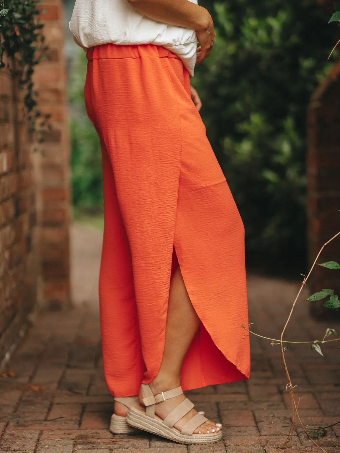 Side Split Wide Leg Trousers Sofia