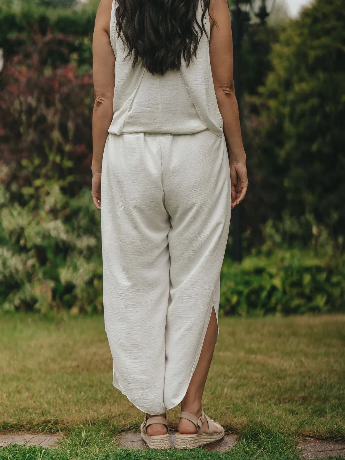 Side Split Wide Leg Trousers Sofia