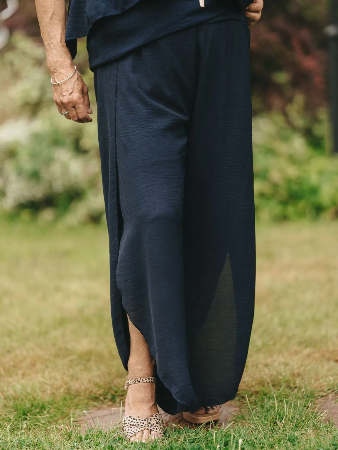 Side Split Wide Leg Trousers Sofia