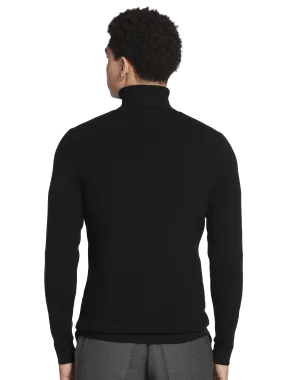 Slim Fit Textured Turtleneck Sweater