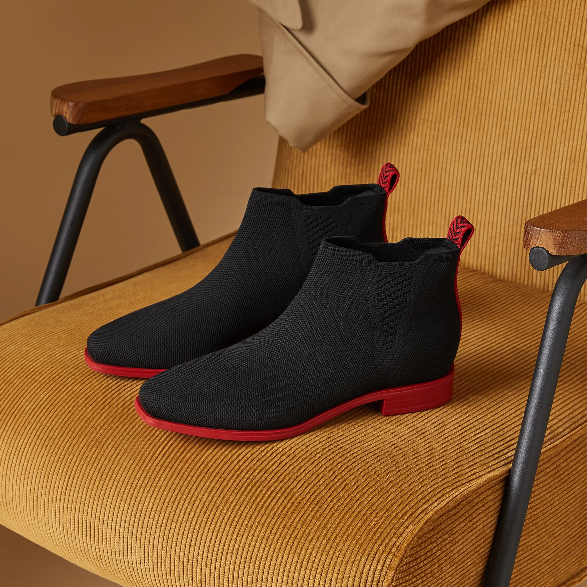   Slip-On Square-Toe Ankle Chelsea Boots (Ryan Slip-On)